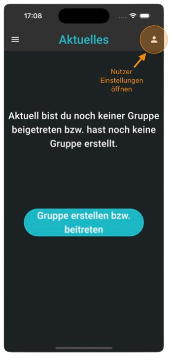 Screenshot Einstellungen öffnen